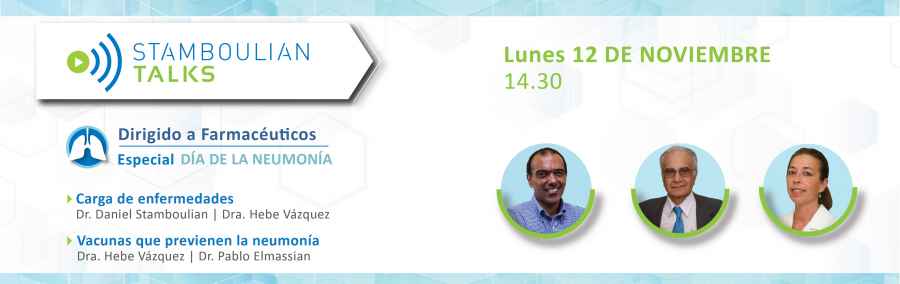 D&iacute;a de la Neumon&iacute;a, Jornada especial de Stamboulian Talks para farmac&eacute;uticos